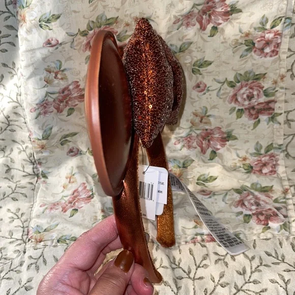 DISNEY PARKS EXCLUSIVE—Bronze metallic leatherette ears headband w sequins
